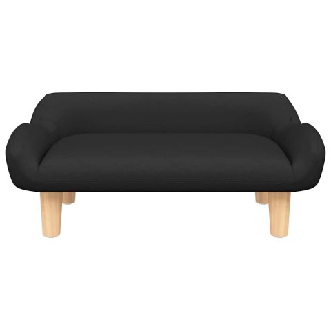 LEGOWISKO DLA PSA CZARNE 70X40X24CM OBITY TKANINĄ