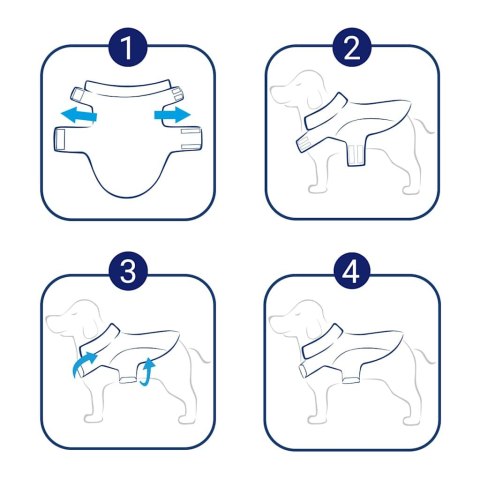 VidaXL Płaszcz przeciwdeszczowy dla psa z odblaskowymi paskami