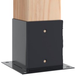 PODSTAWY SŁUPKÓW STAL OCYNK NA ALTANY PORĘCZE OGRODZENIA 4 SZT. 101X101MM