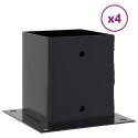 PODSTAWY SŁUPKÓW STAL OCYNK NA ALTANY PORĘCZE OGRODZENIA 4 SZT. 121X121MM
