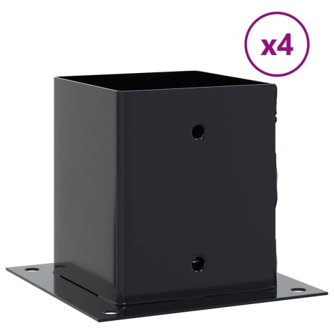 PODSTAWY SŁUPKÓW STAL OCYNK NA ALTANY PORĘCZE OGRODZENIA 4 SZT. 121X121MM
