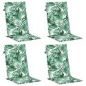 PODUSZKI NA KRZESŁA OGRODOWE 4 SZT. WZÓR W LIŚCIE TKANINA