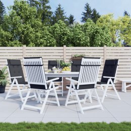 PODUSZKI NA KRZESŁA Z WYSOKIM OPARCIEM 6 SZT. CZARNE OXFORD