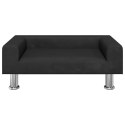 VidaXL Sofa dla dzieci, czarna, 70x45x26,5 cm, aksamitna