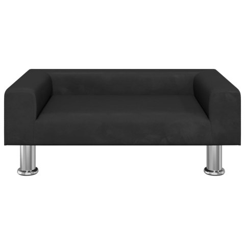 VidaXL Sofa dla dzieci, czarna, 70x45x26,5 cm, aksamitna