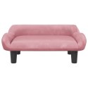 VidaXL Sofa dla dzieci, różowa, 70x40x24 cm, aksamit