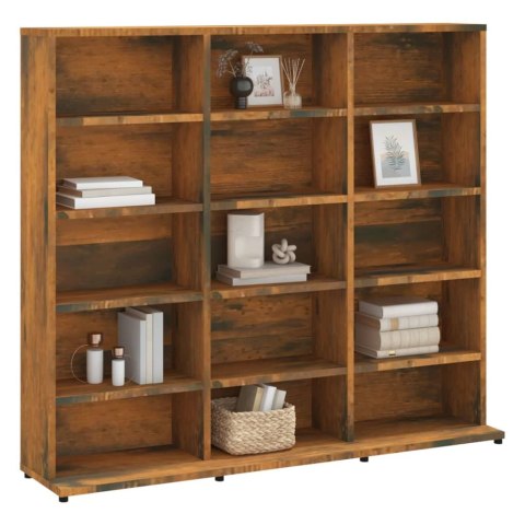 SZAFKA NA PŁYTY CD PRZYDYMIONY DĄB 100X23X89,5CM