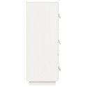 SZAFKA BIAŁA 34X40X108,5CM LITE DREWNO SOSNOWE