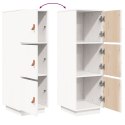 SZAFKA BIAŁA 34X40X108,5CM LITE DREWNO SOSNOWE