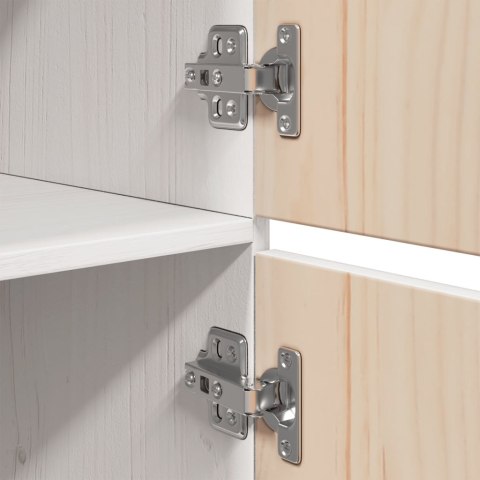 SZAFKA BIAŁA 34X40X108,5CM LITE DREWNO SOSNOWE