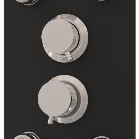 PANEL PRYSZNICOWY SZKŁO 25X47,5X130CM CZARNY