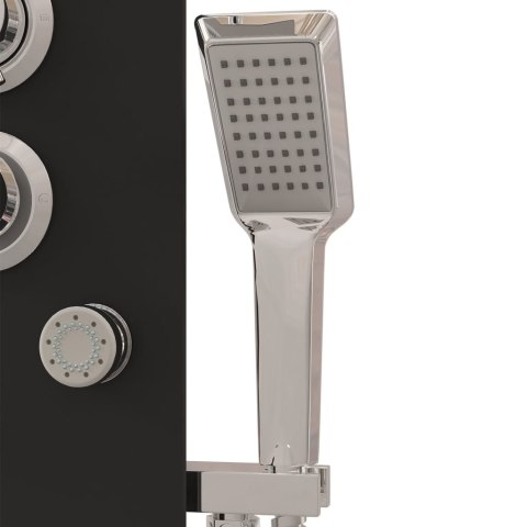 PANEL PRYSZNICOWY SZKŁO 25X47,5X130CM CZARNY