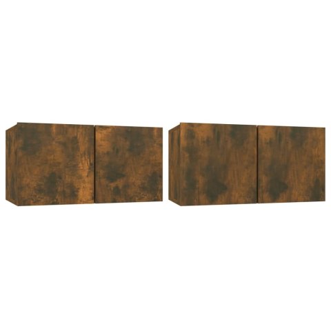 ZESTAW 4 SZAFEK TELEWIZYJNYCH PRZYDYMIONY DĄB