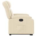 PODNOSZONY FOTEL MASUJĄCY ELEKTRYCZNY ROZKŁADANY KREMOWY