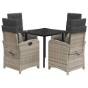 5-CZ. ZESTAW MEBLI OGRODOWYCH Z PODUSZKAMI JASNOSZARY