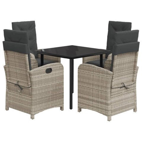 5-CZ. ZESTAW MEBLI OGRODOWYCH Z PODUSZKAMI JASNOSZARY