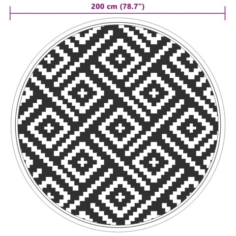 DYWAN NA ZEWNĄTRZ ARAKIL BIAŁO-CZARNY Ø200CM PP