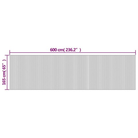 PARAWAN BIAŁY 165X600CM BAMBUSOWY