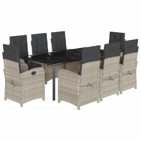 9-CZ. ZESTAW MEBLI OGRODOWYCH Z PODUSZKAMI JASNOSZARY