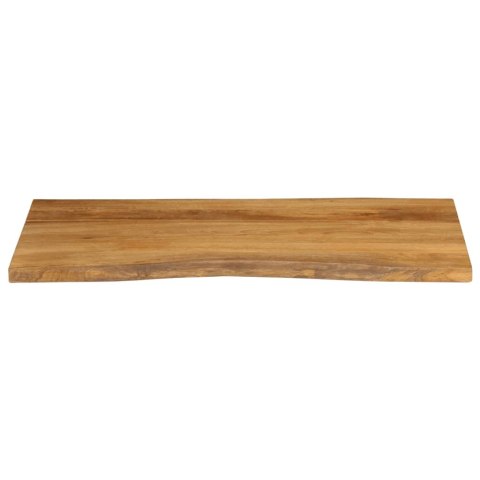BLAT STOŁU 110X60X2,5CM NATURALNA KRAWĘDŹ LITE DREWNO MANGO