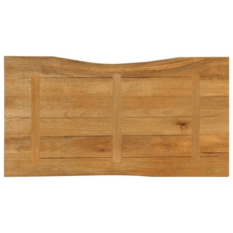 BLAT STOŁU 110X60X2,5CM NATURALNA KRAWĘDŹ LITE DREWNO MANGO
