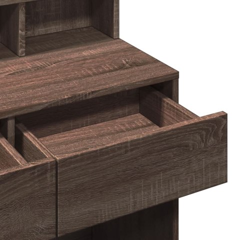 TOALETKA Z OŚWIETLENIEM LED BRĄZOWY DĄB 80X41X134,5CM