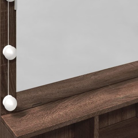 TOALETKA Z OŚWIETLENIEM LED BRĄZOWY DĄB 80X41X134,5CM