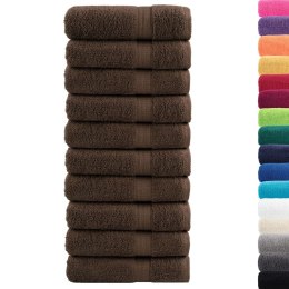 RĘCZNIKI PREMIUM SOLUND 10 SZT. BRĄZOWE 50X100CM