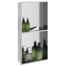 WNĘKA PRYSZNICOWA SZCZOTKOWANA SREBRNA 32X62X9CM STAL