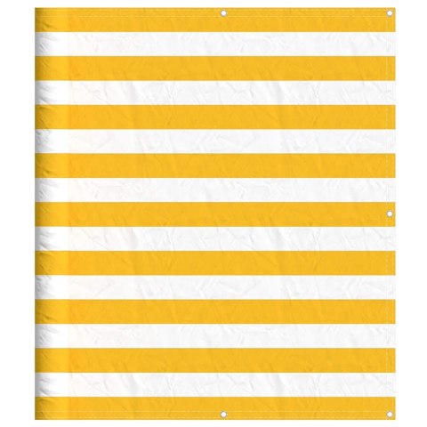 PARAWAN BALKONOWY W ŻÓŁTE I BIAŁE PASKI 120X1000CM