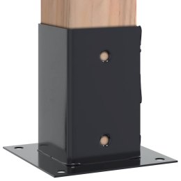 PODSTAWY SŁUPKÓW STAL OCYNK NA ALTANY PORĘCZE OGRODZENIA 4 SZT. 91X91MM