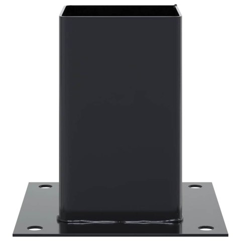 PODSTAWY SŁUPKÓW STAL OCYNK NA ALTANY PORĘCZE OGRODZENIA 4 SZT. 91X91MM