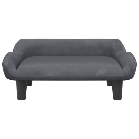 LEGOWISKO DLA PSA CIEMNOSZARE 70X40X24CM AKSAMITNE