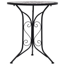 MOZAIKOWY STOLIK BISTRO SZARY 60CM CERAMICZNY