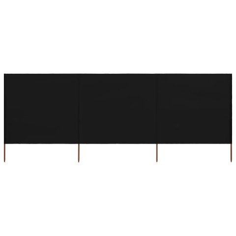 PARAWAN POKOJOWY 3-SKRZYDŁOWY Z TKANINY 400X160CM CZARNY