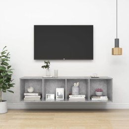 WISZĄCA SZAFKA TV SZAROŚĆ BETONU 37X37X142,5CM