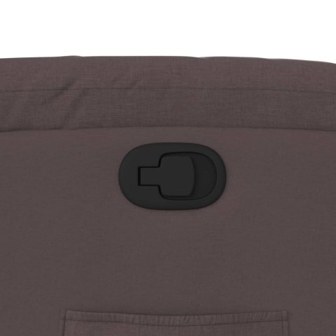 FOTEL ROZKŁADANY CIEMNOBRĄZOWY OBITY TKANINĄ