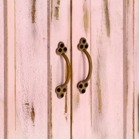 SZAFKA JASNORÓŻOWA 110X35X70CM LITE DREWNO MANGO