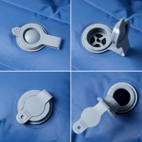 MATERAC SAMOPOMPUJĄCY Z PODUSZKAMI 2-OSOBOWY GRANATOWY