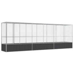 WOLIERA PTASZARNIA DLA PTAKÓW Z PRZEDŁUŻENIEM 626,5X107X212CM STAL