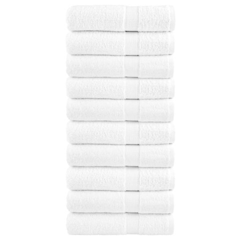 RĘCZNIKI PREMIUM SOLUND 10 SZT. BIAŁE 70X140CM 600 G/CM²