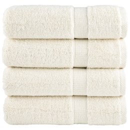 RĘCZNIKI PREMIUM SOLUND 4 SZT. KREMOWE 70X140CM 600 G/CM²