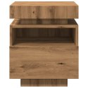SZAFKA NOCNA Z OŚWIETLENIEM LED DĄB ARTISAN 40X39X48,5CM