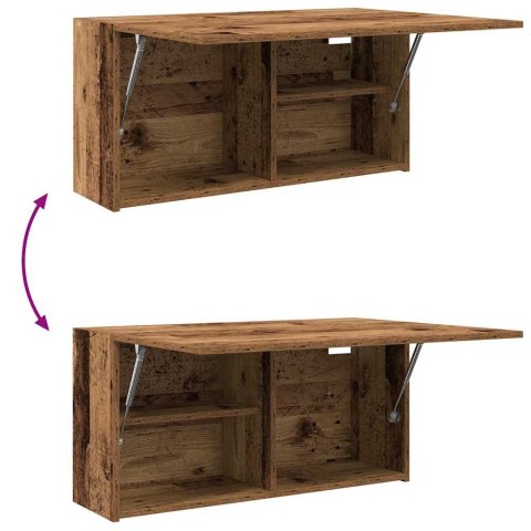 WISZĄCA SZAFKA ŁAZIENKOWA STARE DREWNO 80X25X40CM