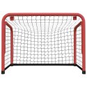 BRAMKA DO HOKEJA CZERWONO-CZARNA 68X32X47CM