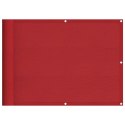 PARAWAN BALKONOWY CZERWONY 75X700CM 100% POLIESTER OXFORD