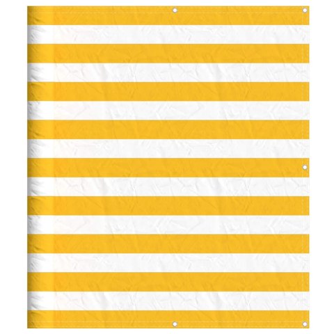 PARAWAN BALKONOWY W ŻÓŁTE I BIAŁE PASKI 120X800CM