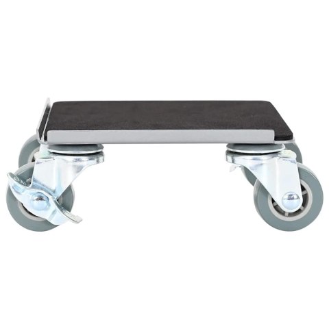 ROLKI MEBLOWE 4 SZT. Z PODNOŚNIKIEM 13,5X13,5X6CM STAL 1300KG