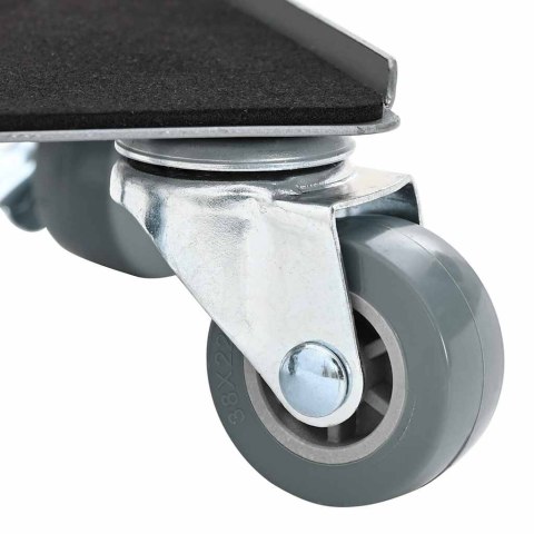 ROLKI MEBLOWE 4 SZT. Z PODNOŚNIKIEM 13,5X13,5X6CM STAL 1300KG