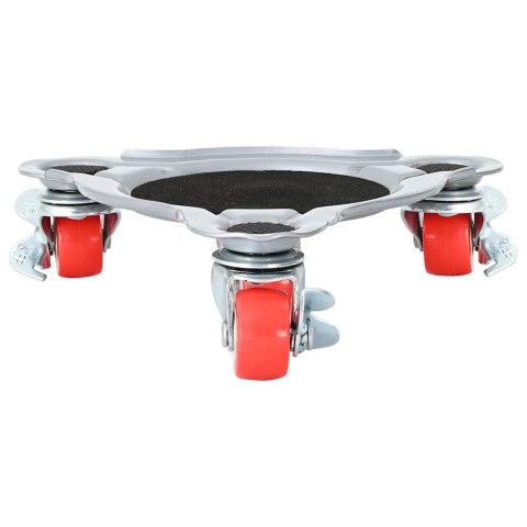 ROLKI MEBLOWE 4 SZT. Z PODNOŚNIKIEM 14,5X13,5X4CM STAL 400KG